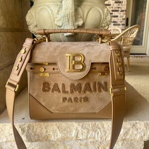 New in Box Balmain B Buzz 23 Bag Suede STUNNING!